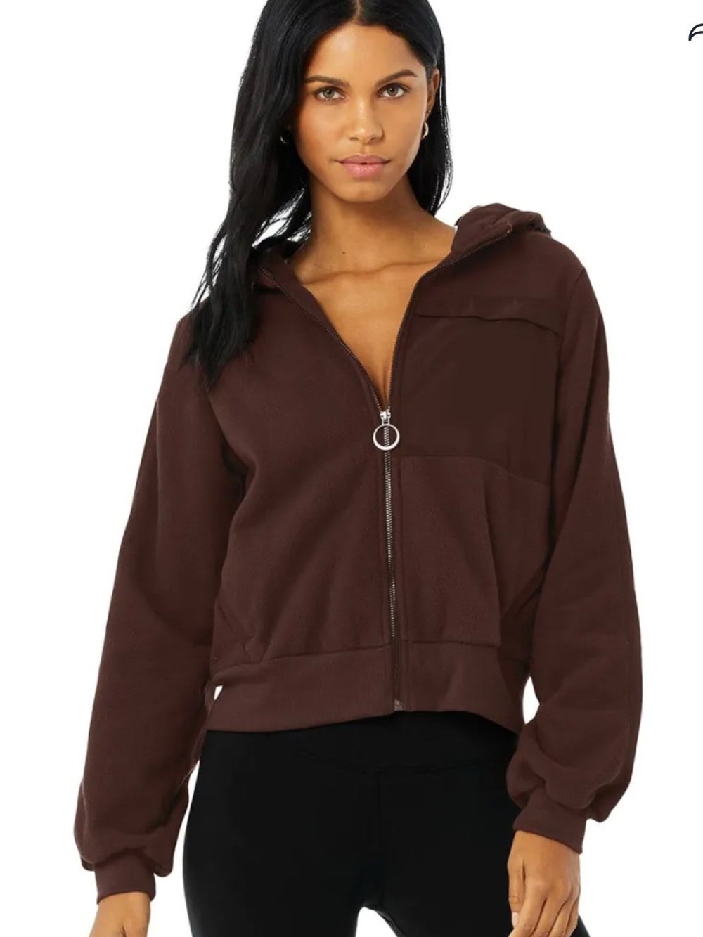 ALO Halo Jacket in Cherry Cola Size M